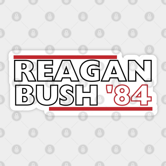 Reagan Bush '84. Funny Phrase, Presidential Campaign 1984 Sticker by JK Mercha